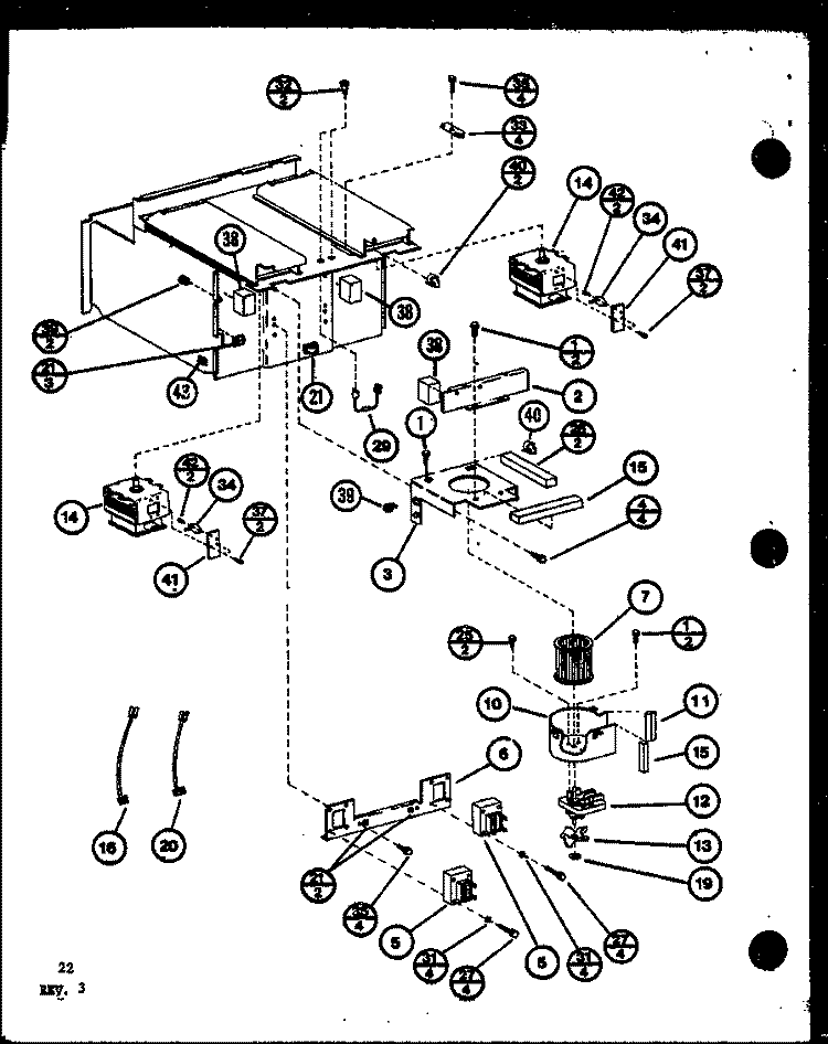 Page 9 Diagram and Parts List for RC20SE P7688115M Amana Microwave