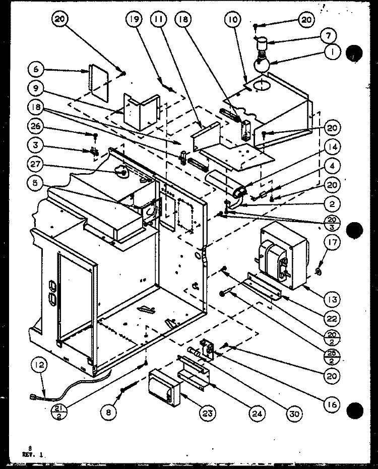 PAGE 3 Diagram and Parts List for RFS10SE P7787204M Amana Microwave