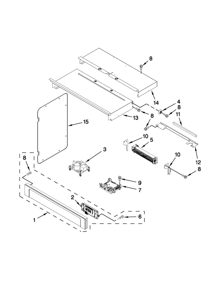 Control Panel Parts Diagram and Parts List for MMW9730AB01  Maytag Microwave