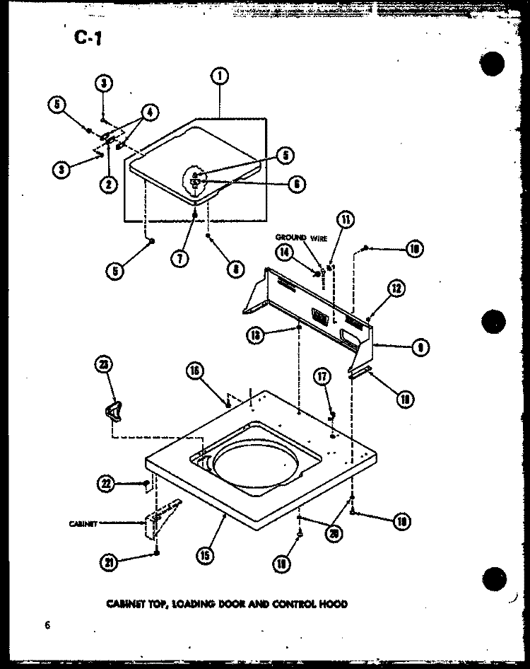 CABINET TOP Diagram and Parts List for TAA300 P7575112W Amana Washer