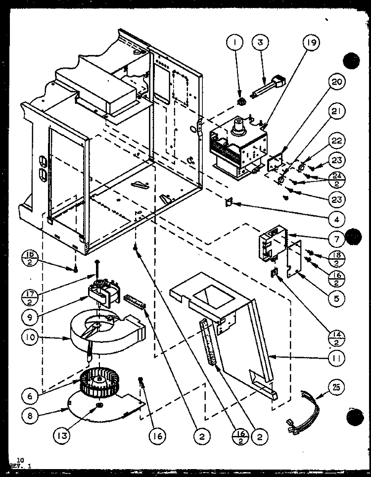 PAGE 4 Diagram and Parts List for RFS8 P7787201M Amana Microwave