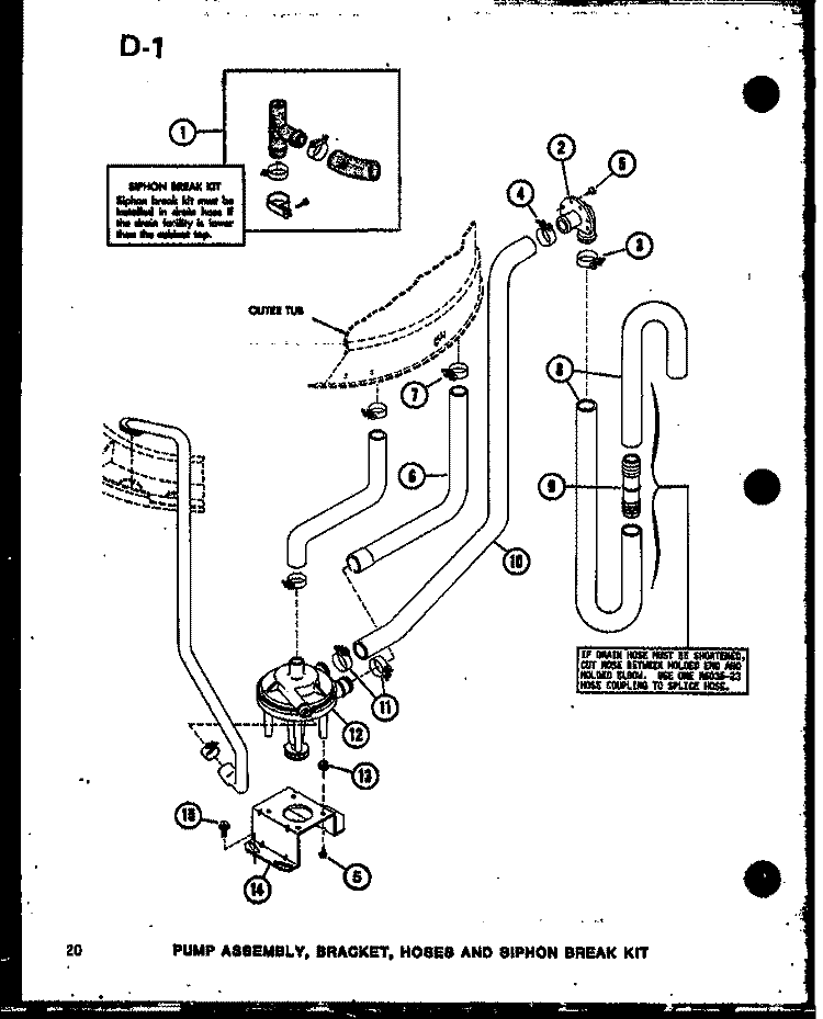 PUMP ASSY Diagram and Parts List for TAA300 P7575112W Amana Washer