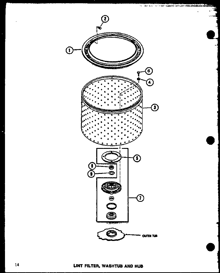 LINT FILTER Diagram and Parts List for TAA300 P7704001W Amana Washer