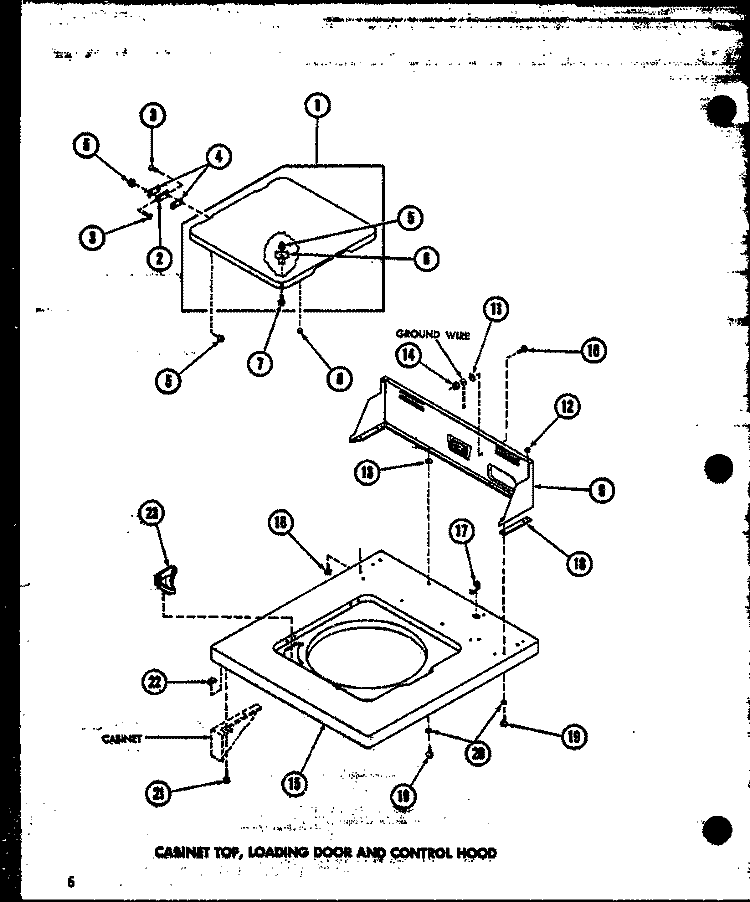 CABINET TOP Diagram and Parts List for TAA300 P7575114W Amana Washer