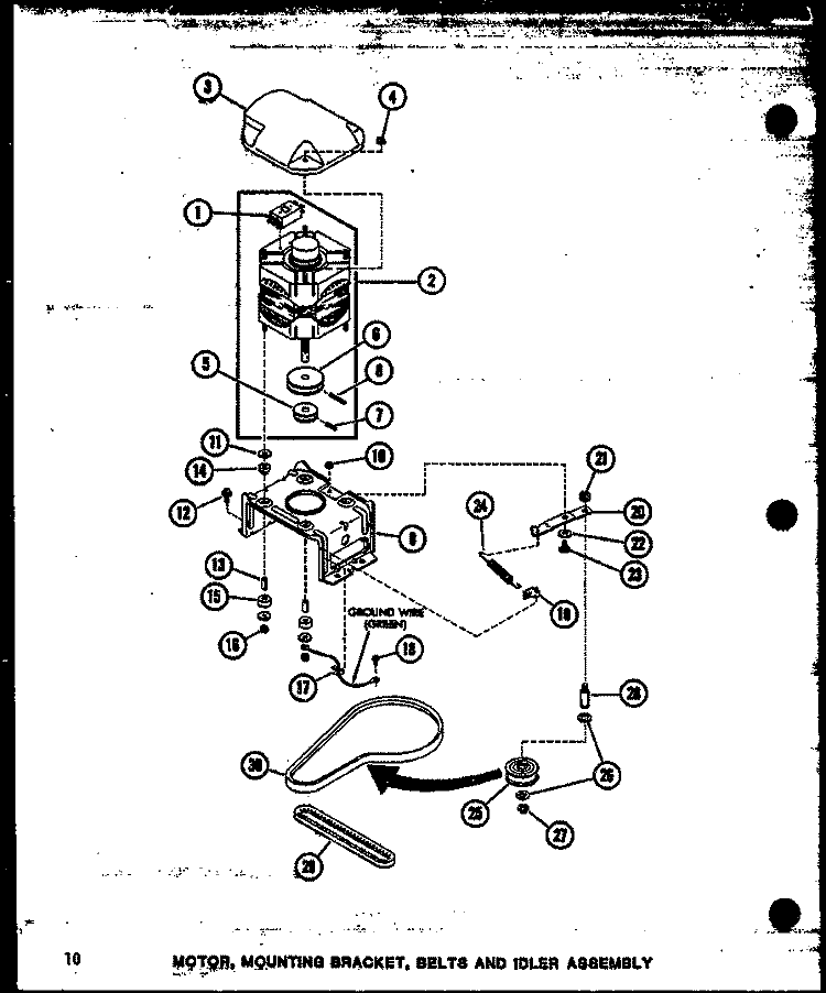 MOTOR Diagram and Parts List for TAA300 P7575114W Amana Washer