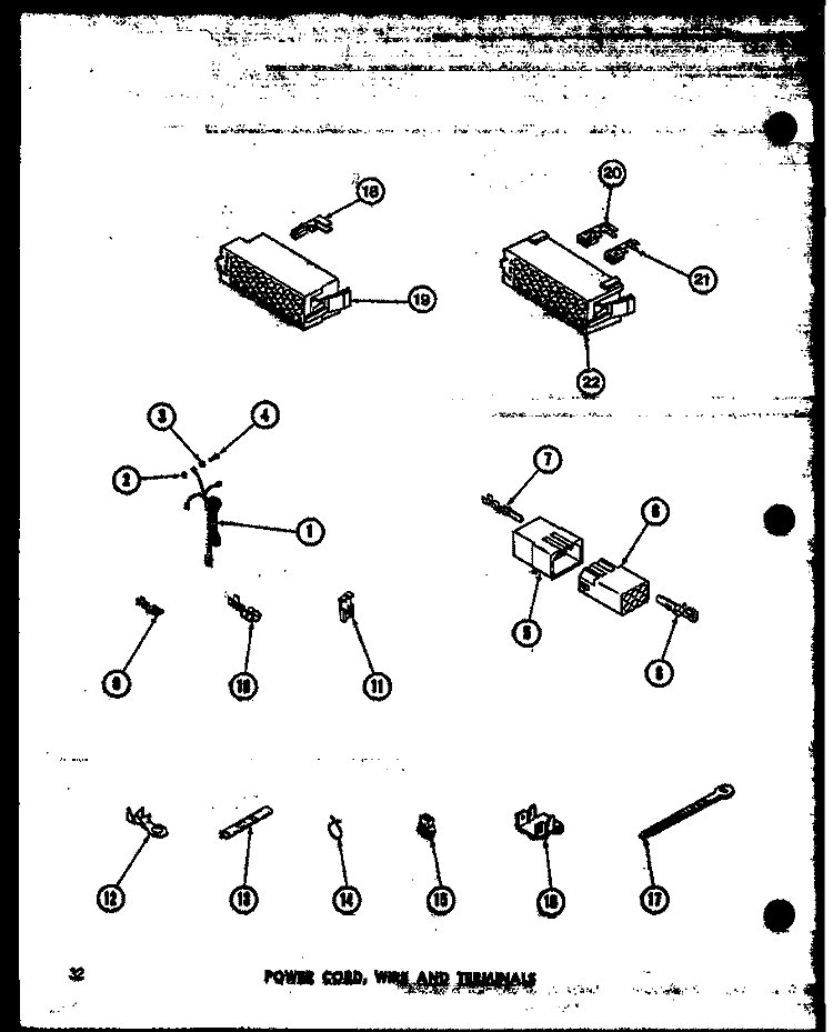 POWER CORD Diagram and Parts List for TAA300 P7575114W Amana Washer