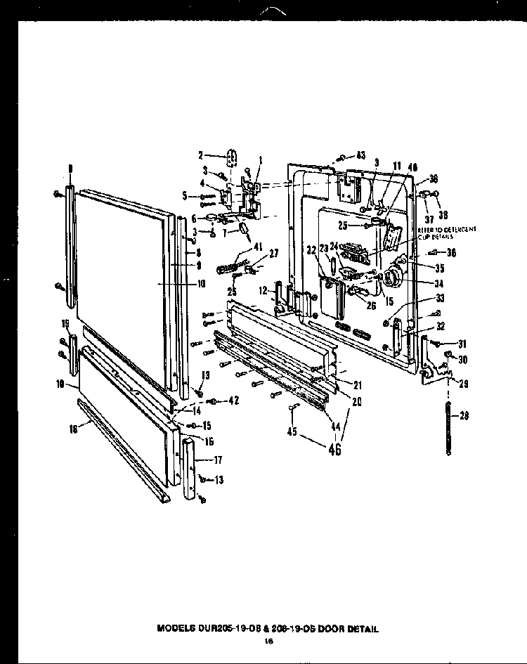 Section 4 Diagram and Parts List for DCR225-1V-OS  Caloric Dishwasher