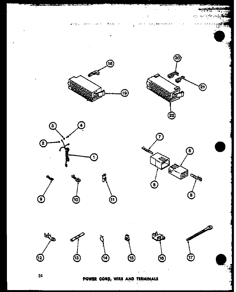 POWER CORD Diagram and Parts List for TAA3001 P7704006W Amana Washer