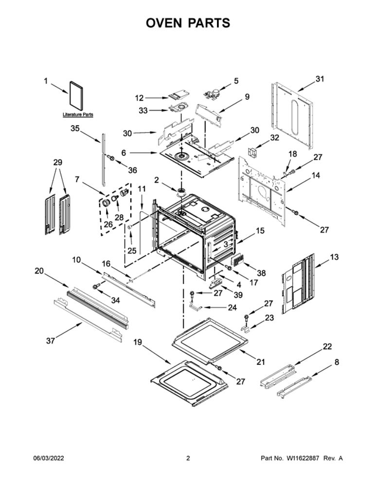 Oven Parts Diagram and Parts List for MMW9730FZ20  Maytag Microwave Oven Combo