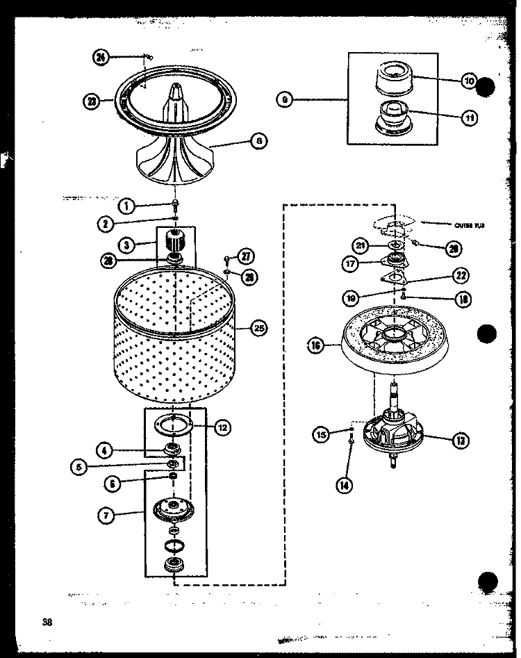 Page 17 Diagram and Parts List for TAA5001 P7704008W Amana Washer