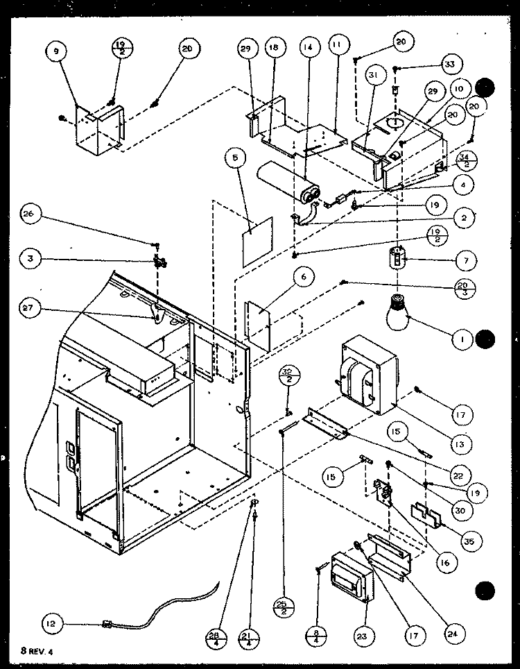 PAGE 3 Diagram and Parts List for RVS10B P1128112M Amana Microwave