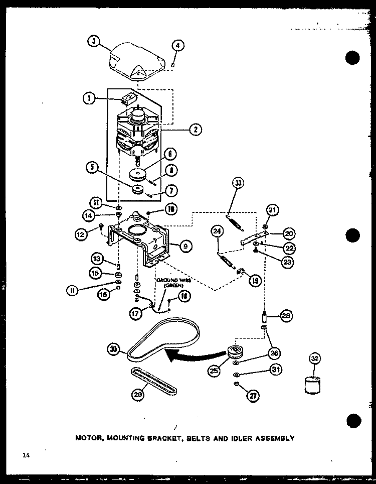 MOTOR Diagram and Parts List for LW2602 P7804710W W Amana Washer