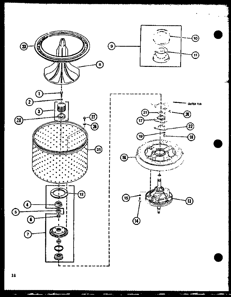 Page 7 Diagram and Parts List for LW2602 P7804710W W Amana Washer