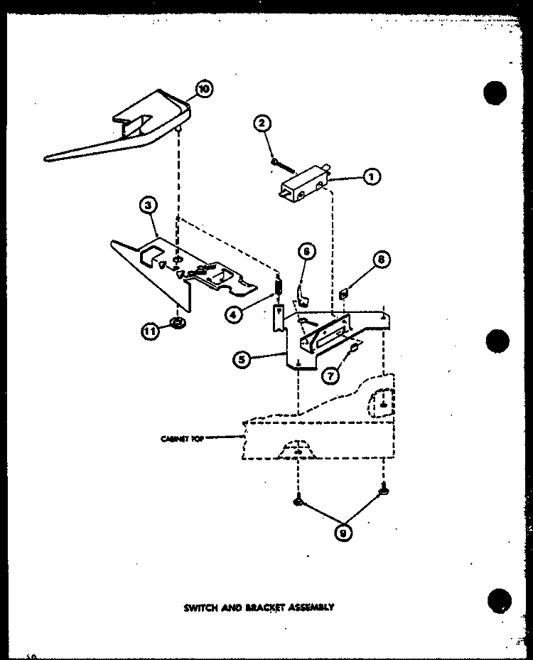 SWITCH AND BRACKET ASSY Diagram and Parts List for LWD962 P7804724W W Amana Washer