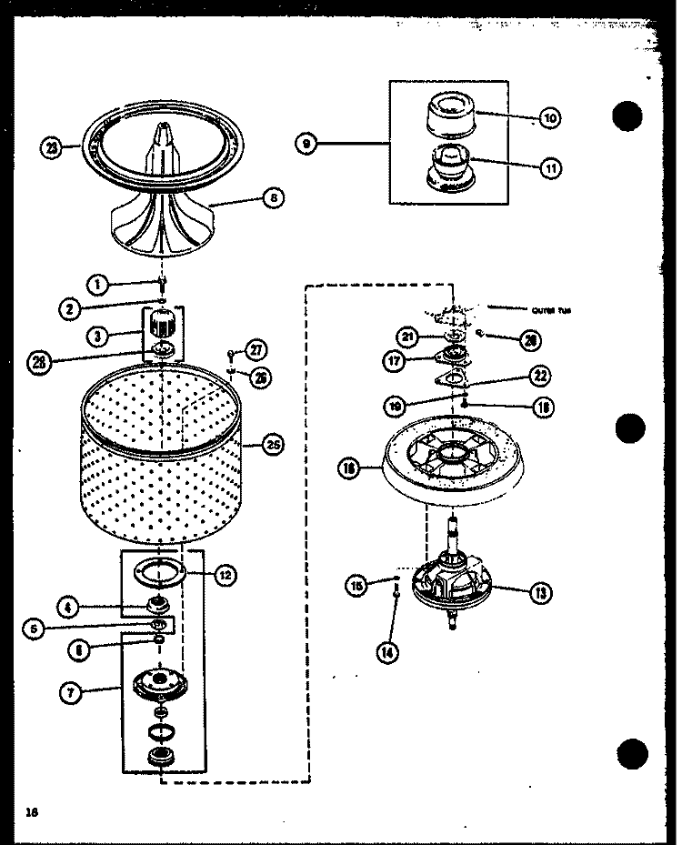 Page 7 Diagram and Parts List for LWD962 P7804724W W Amana Washer