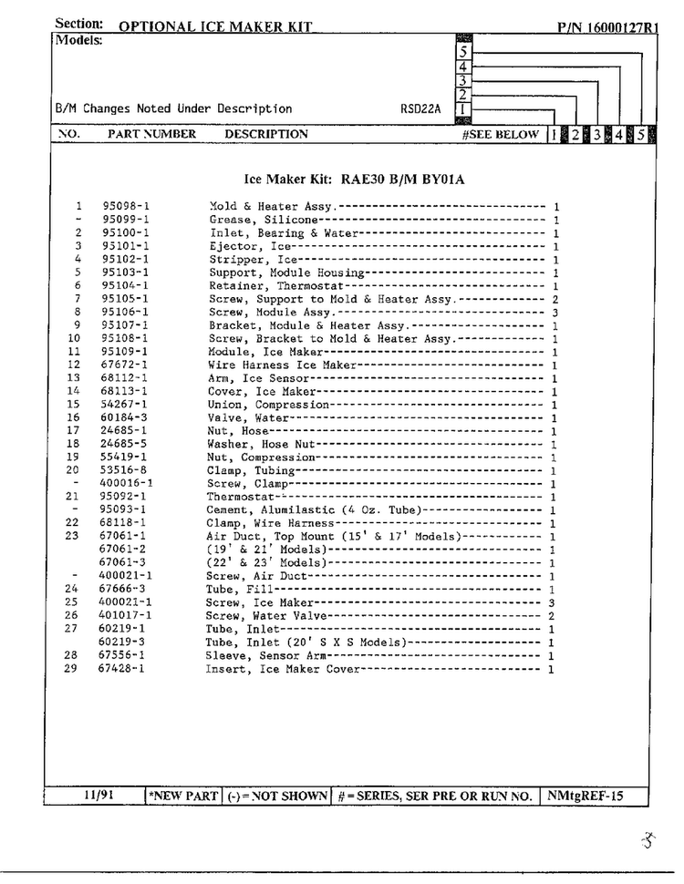 Optional Ice Maker Page 2 Diagram and Parts List for 22714  Maytag Refrigerator