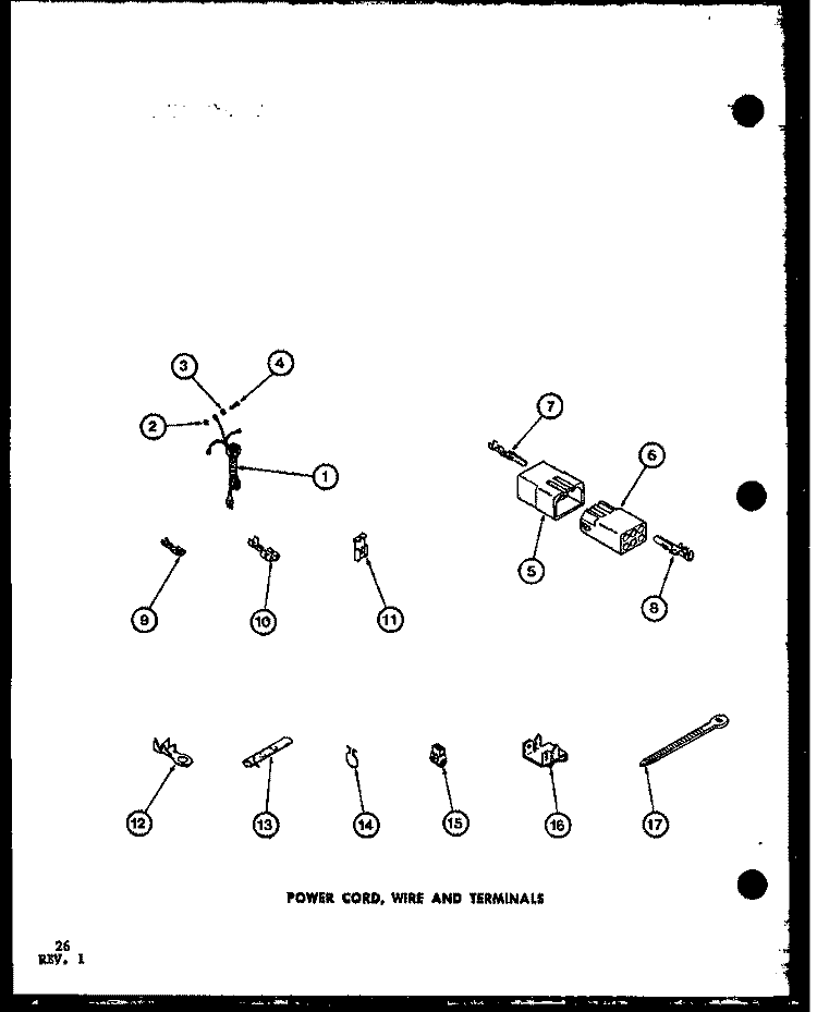 POWER CORD Diagram and Parts List for LWD450 P7762108W W Amana Washer