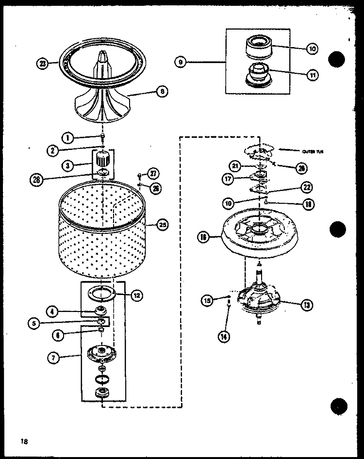 Page 7 Diagram and Parts List for LWD352 P7762114W W Amana Washer