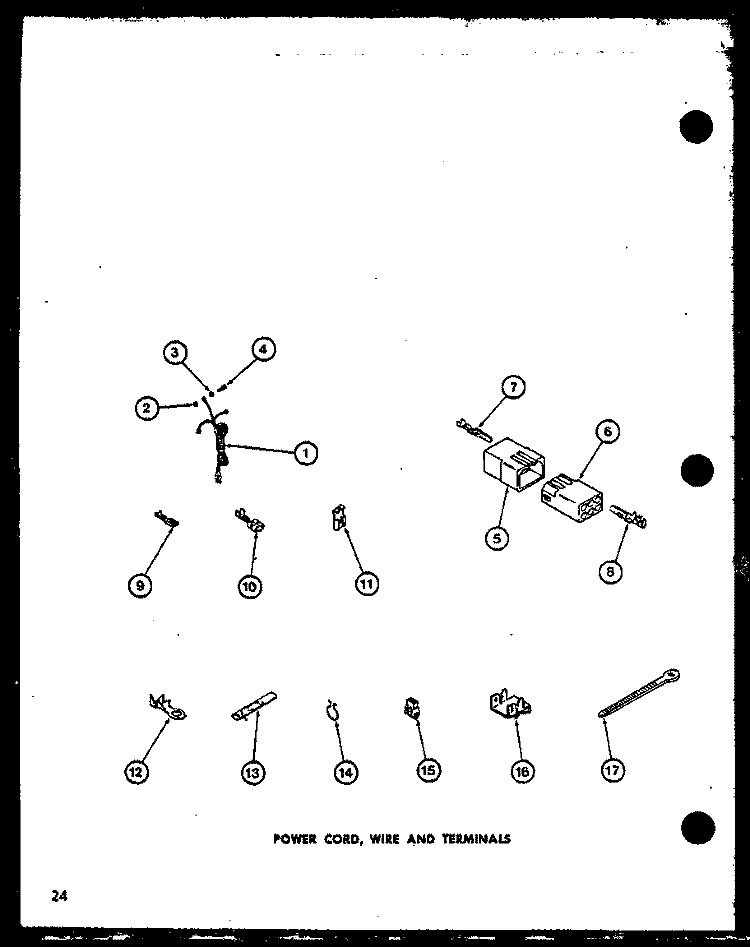 POWER CORD Diagram and Parts List for LWD352 P7762114W W Amana Washer