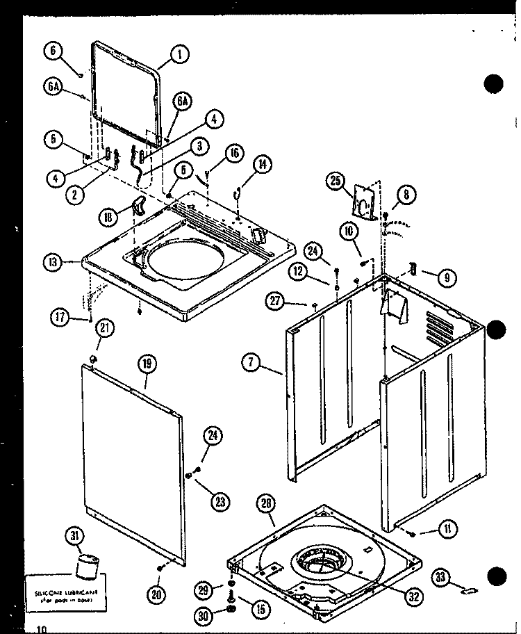FRONT PANEL. CABINET AND BASE Diagram and Parts List for LW2201L P1118403W L Amana Washer