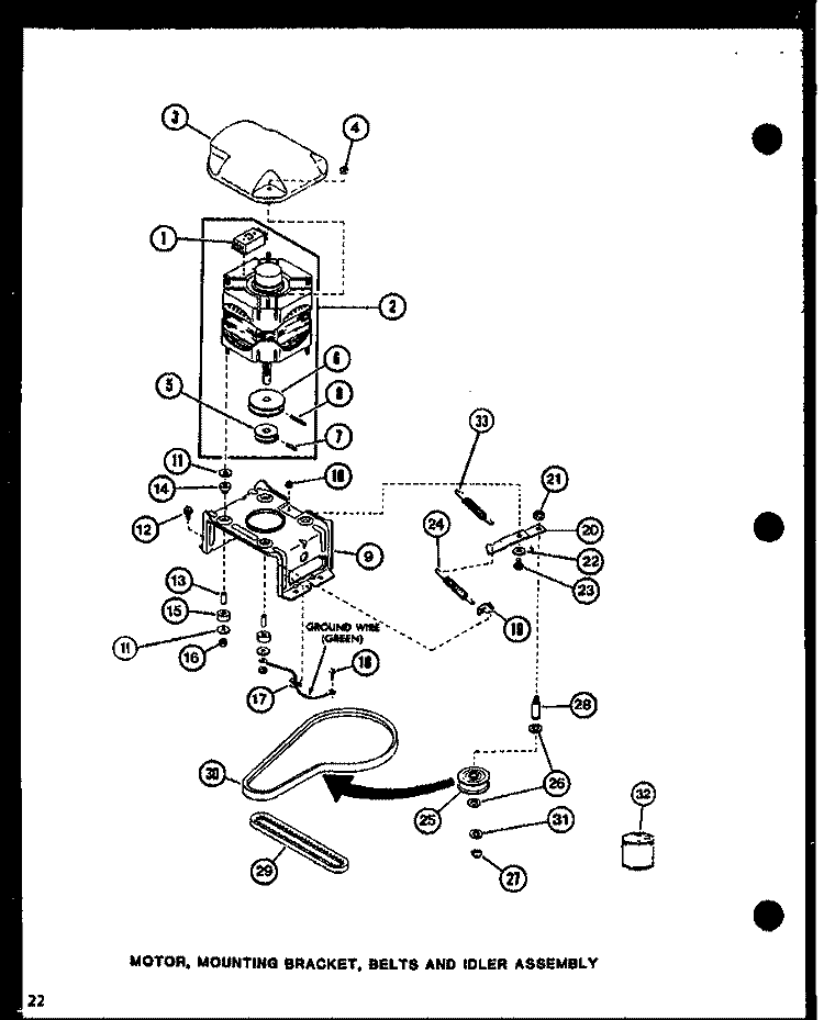 MOTOR Diagram and Parts List for LW2201L P1118403W L Amana Washer