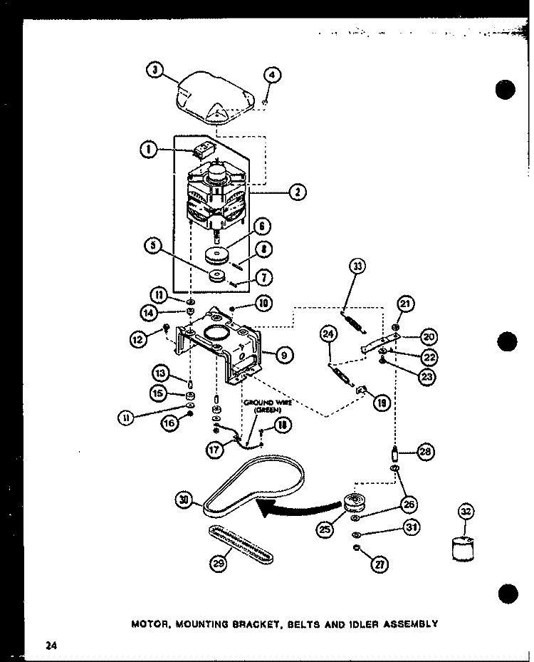 MOTOR Diagram and Parts List for LW3403G P1118420W G Amana Washer