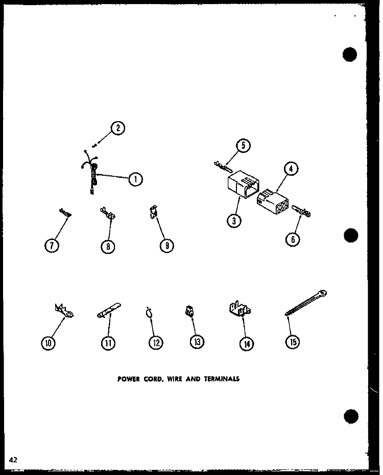 POWER CORD Diagram and Parts List for LW2201L P1118403W L Amana Washer