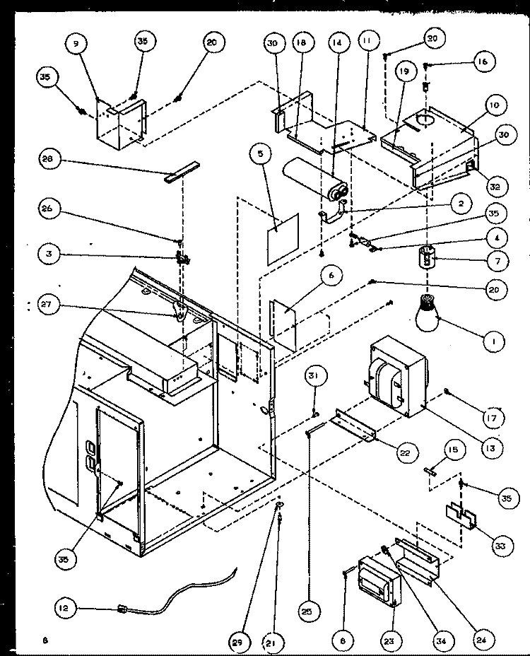 PAGE 3 Diagram and Parts List for RFS8B P1156001M Amana Microwave