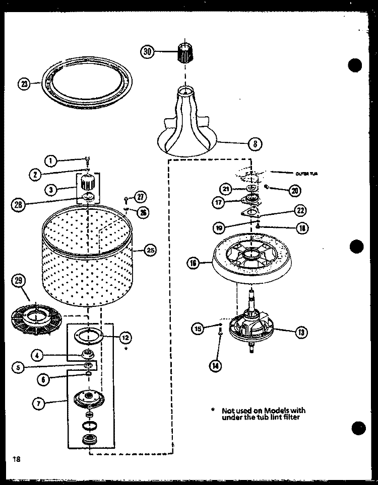 PAGE 7 TRANSMISSION Diagram and Parts List for LW3903L P1122408W L Amana Washer