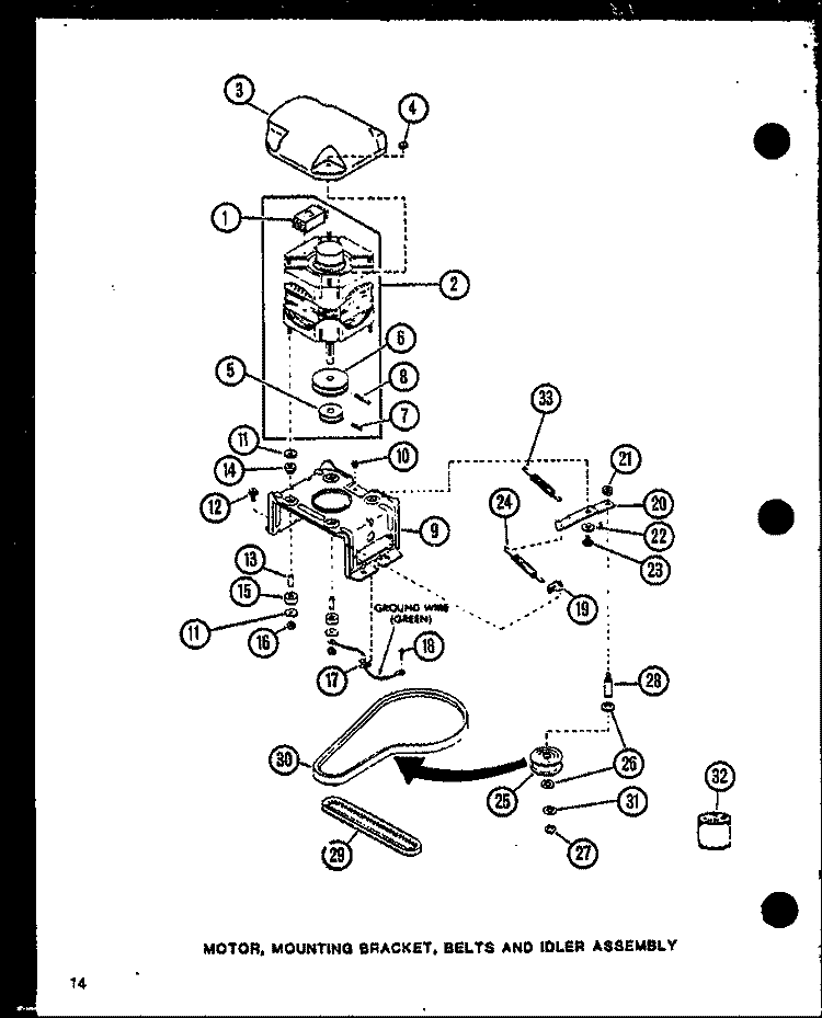 MOTOR Diagram and Parts List for CW9003 P7804725W Crosley Washer