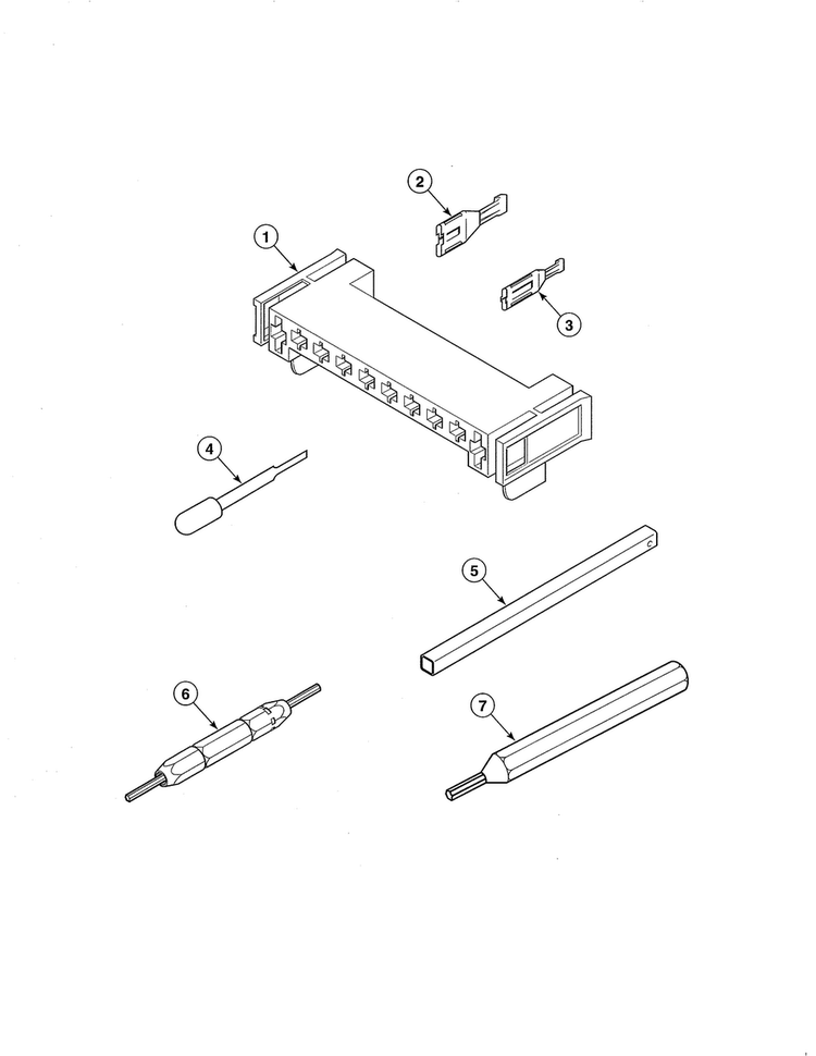Motor Connection Block/extractor Tools Diagram and Parts List for EE2107WT  Speed Queen Dryer