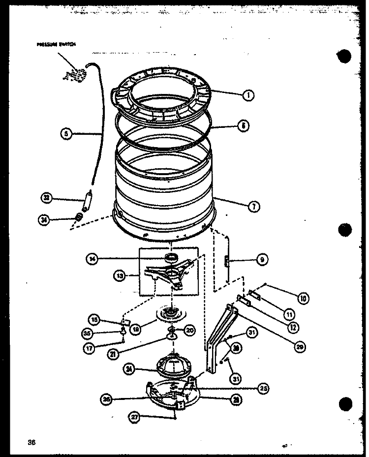 Page 17 Diagram and Parts List for LW3403L P1164321W L Amana Washer