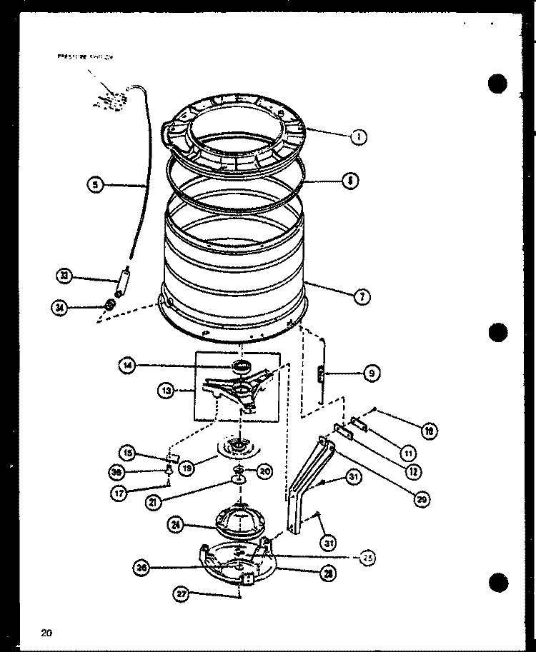 Page 8 Diagram and Parts List for LW3603L P1122406W L Amana Washer