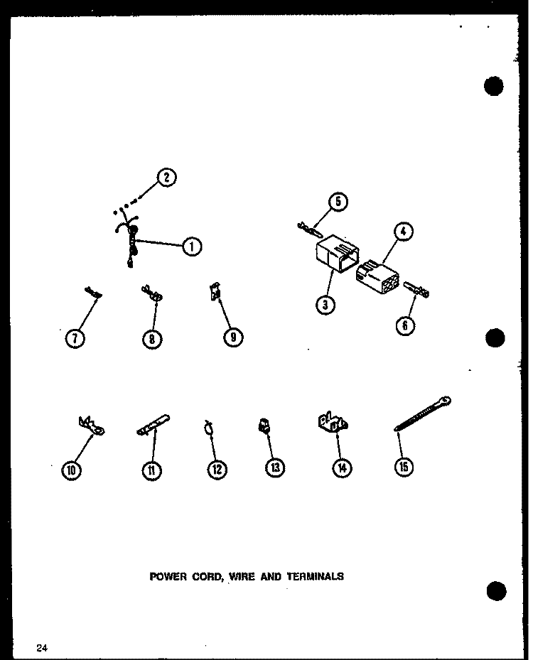 POWER CORD Diagram and Parts List for LW3603L P1122406W L Amana Washer