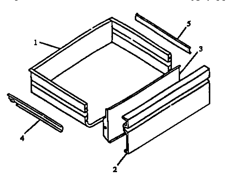 STORAGE DRAWER ASSY Diagram and Parts List for CAR2T661WW P1142621NWW Amana Range