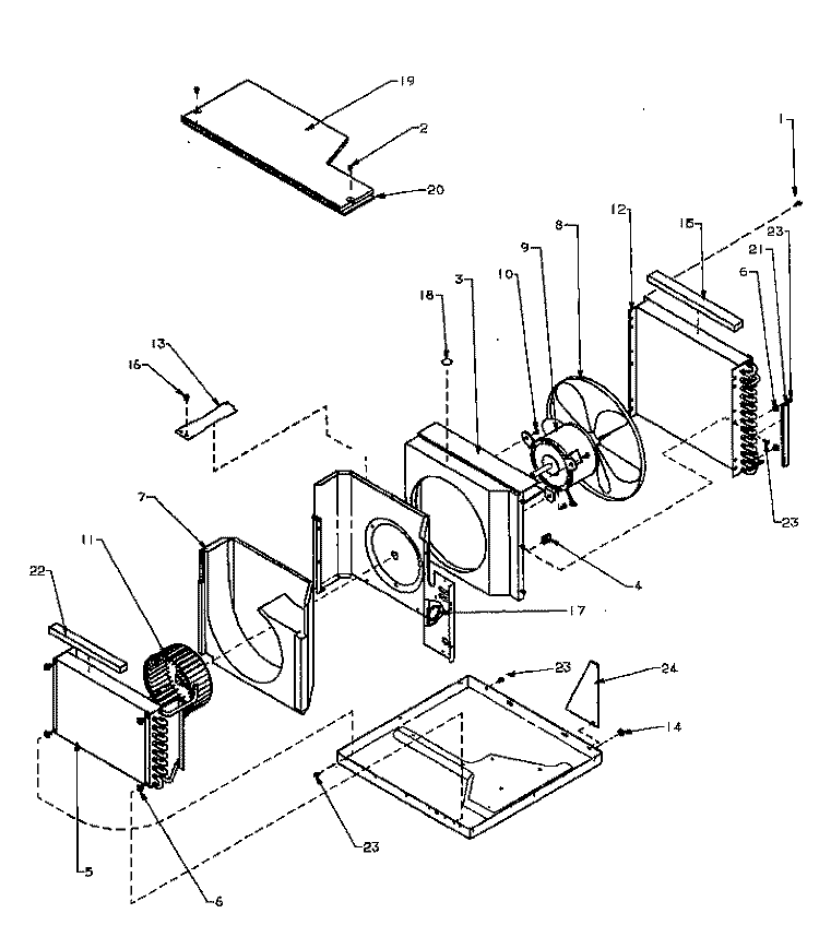 CHASSIS ASSY & ELECTRICAL PARTS Diagram and Parts List for C142B P1184301R Amana Air Conditioner