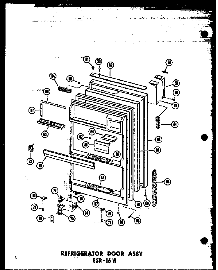 Section 8 Diagram and Parts List for ESRF-16W-AG-P60303-5WG  Amana Refrigerator
