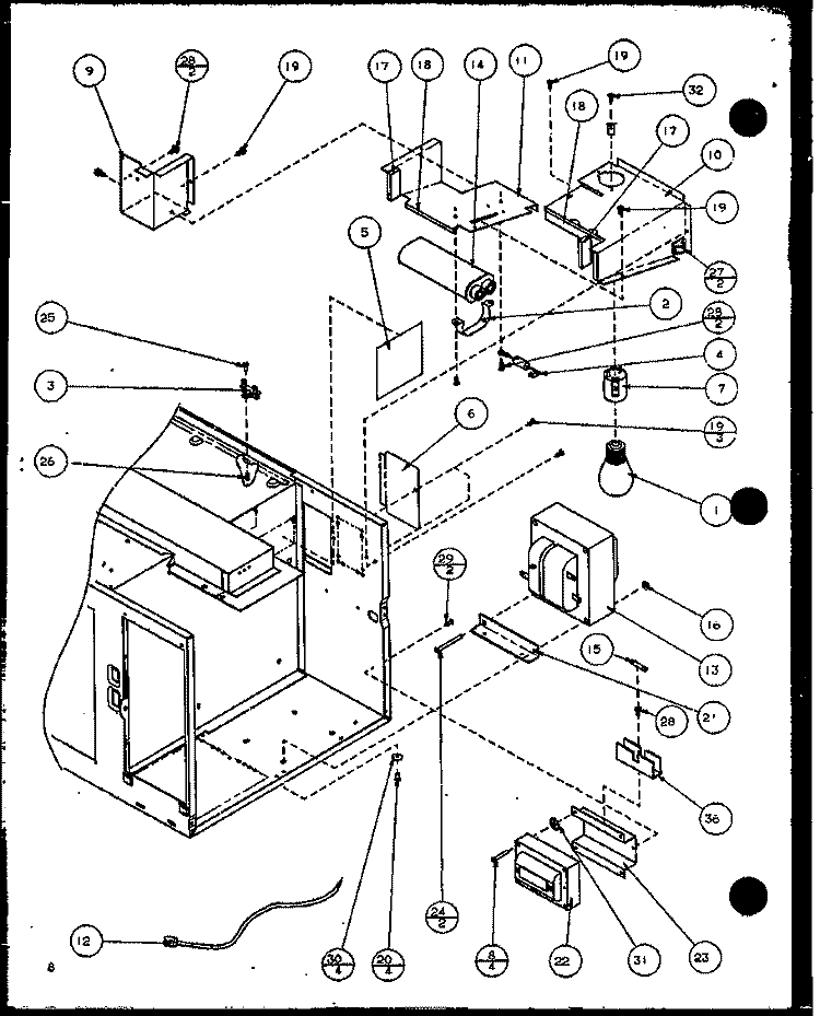 PAGE 3 Diagram and Parts List for RFS10MP2 P1156005M Amana Microwave