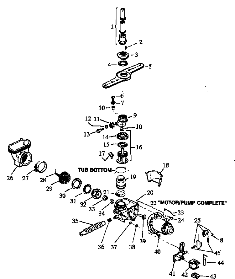 Page 5 Diagram and Parts List for DUS500B P1173716W Amana Dishwasher