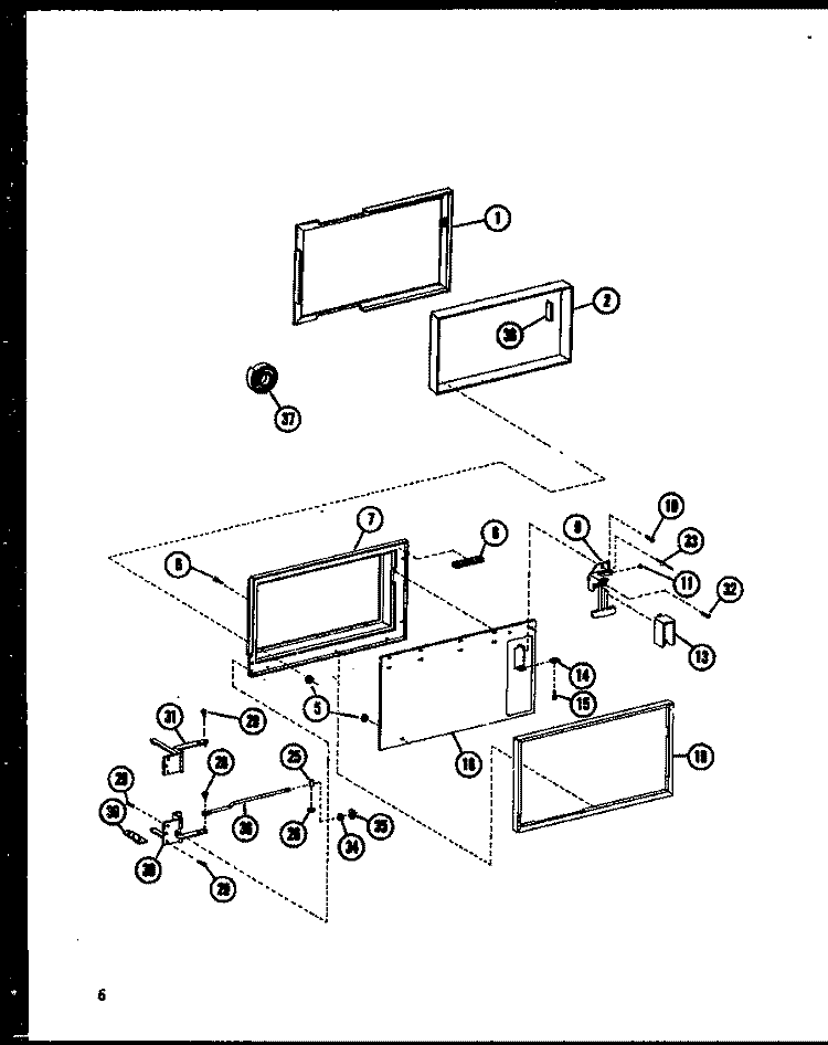 Page 1 Diagram and Parts List for RV10 P7508502M Amana Microwave