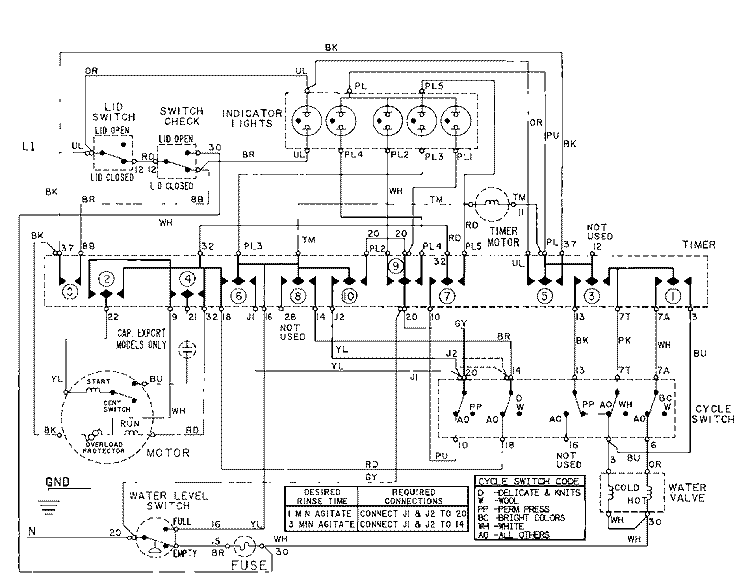 WIRING INFORMATION Diagram and Parts List for MAT12CSAAQ  Maytag Washer