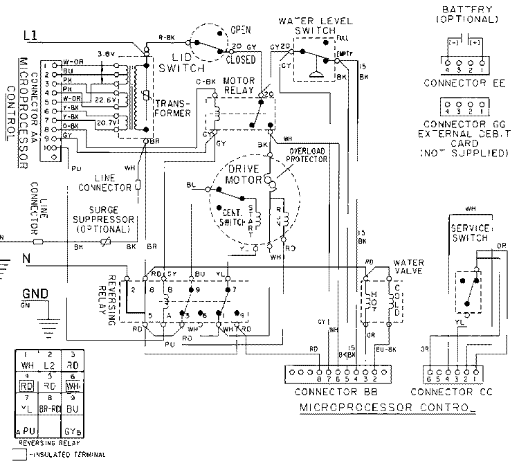 WIRING INFORMATION Diagram and Parts List for MAT12PRAAW  Maytag Washer