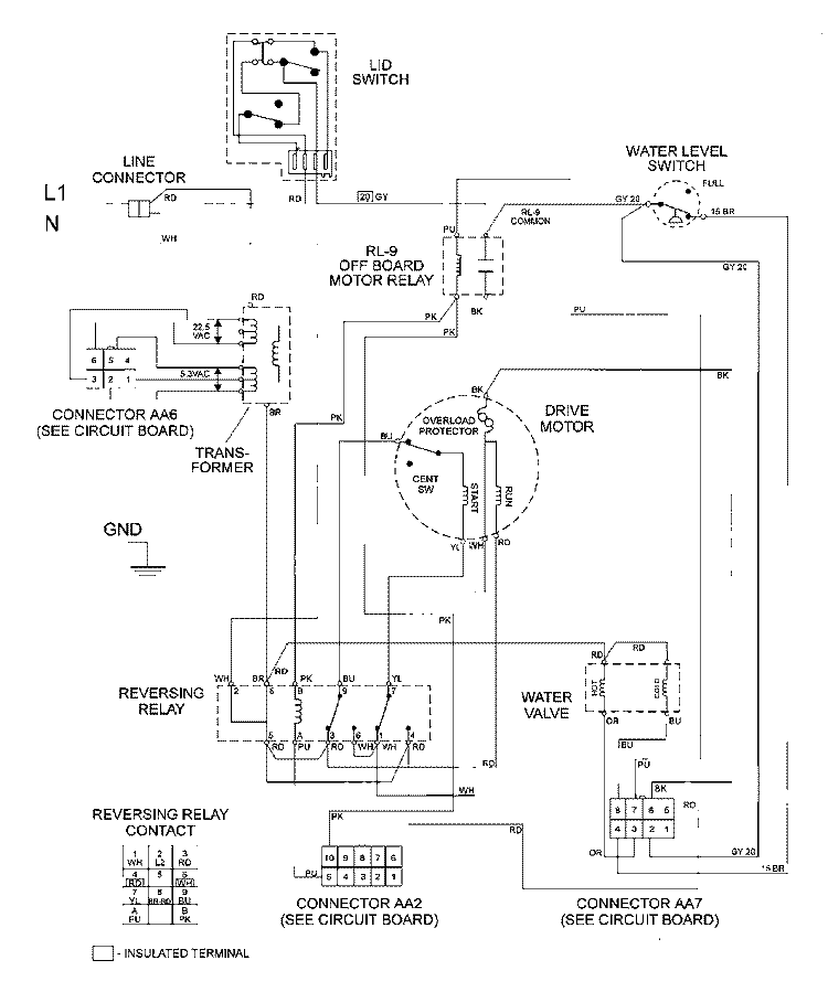 WIRING INFORMATION Diagram and Parts List for MAT12PRBAW  Maytag Washer
