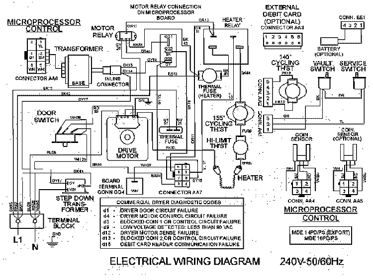 WIRING INFORMATION Diagram and Parts List for MDE14PDAGW  Maytag Dryer