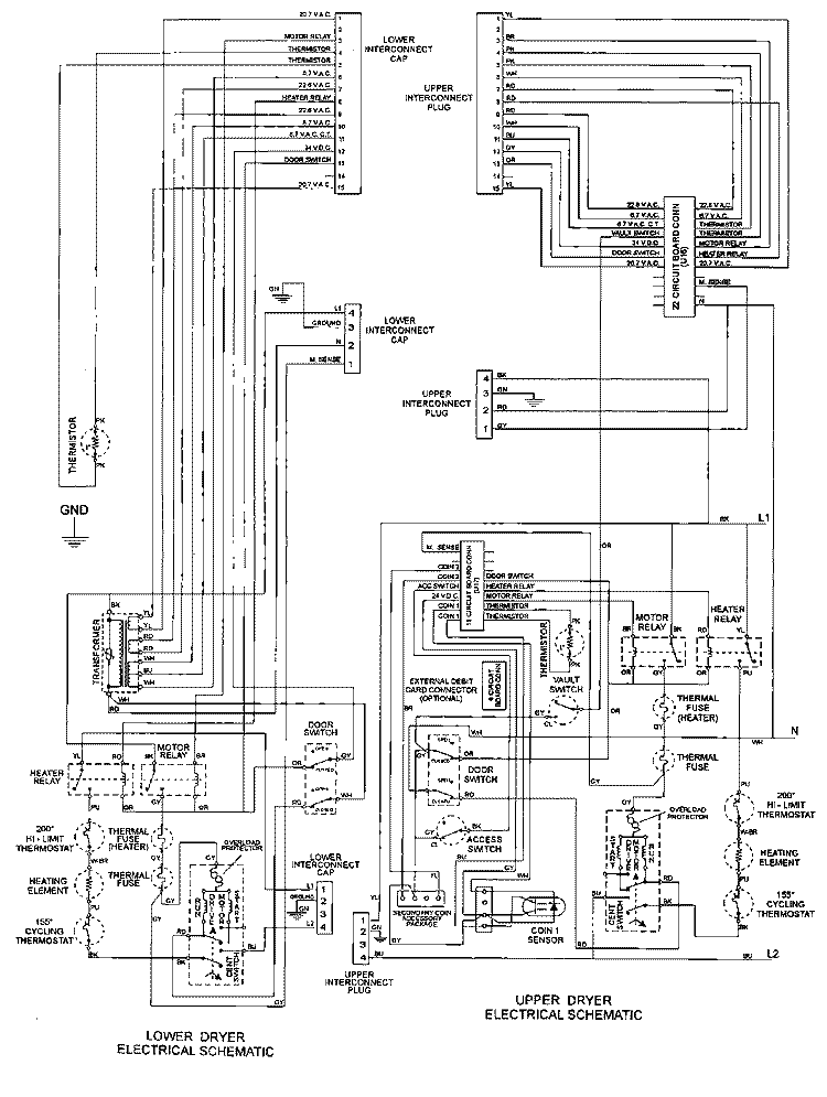 WIRING INFORMATION Diagram and Parts List for MUE15PDAZW  Maytag Dryer