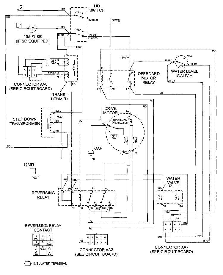 WIRING INFORMATION Diagram and Parts List for MAT12PRAEW  Maytag Washer
