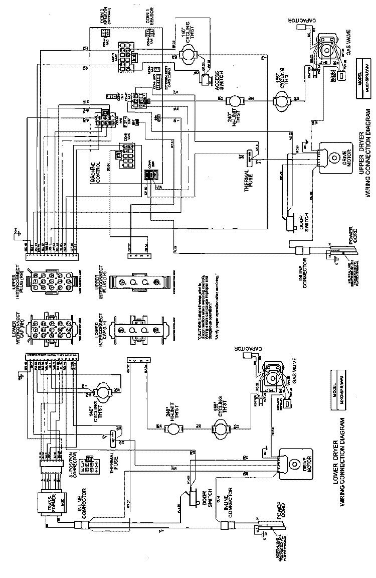 WIRING INFORMATION (MLG15PRAW) Diagram and Parts List for MLG15PRAWW  Maytag Dryer