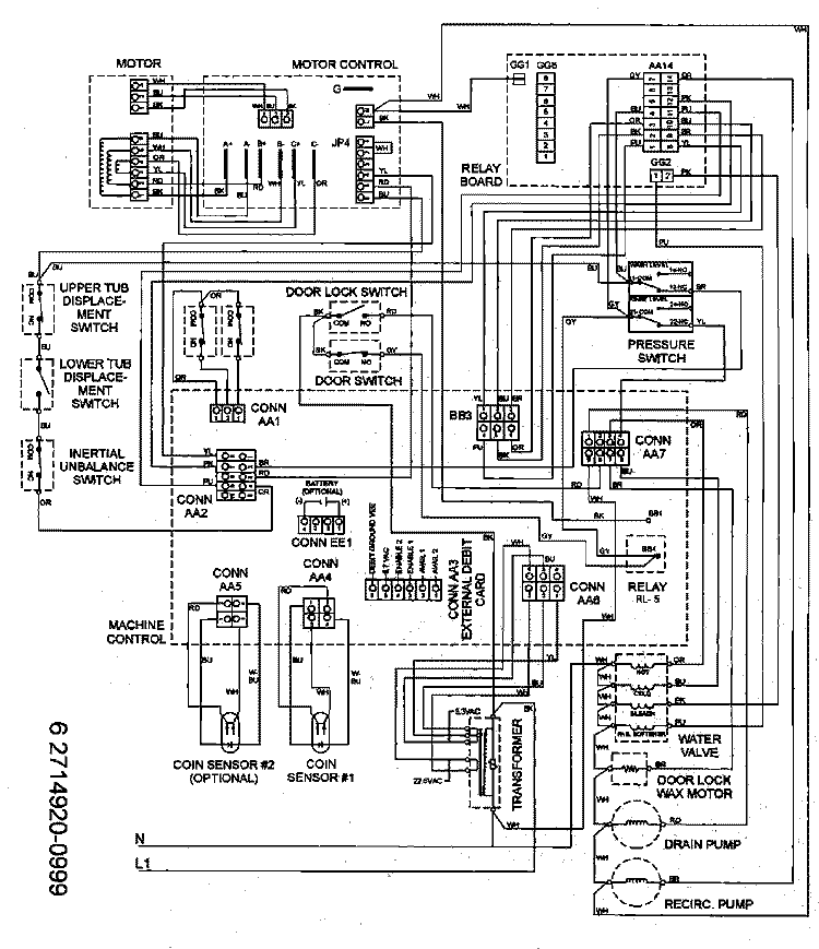 WIRING INFORMATION Diagram and Parts List for MAH20PDAWW  Maytag Washer