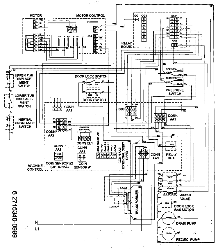 WIRING INFORMATION Diagram and Parts List for MAH20PRAWW  Maytag Washer