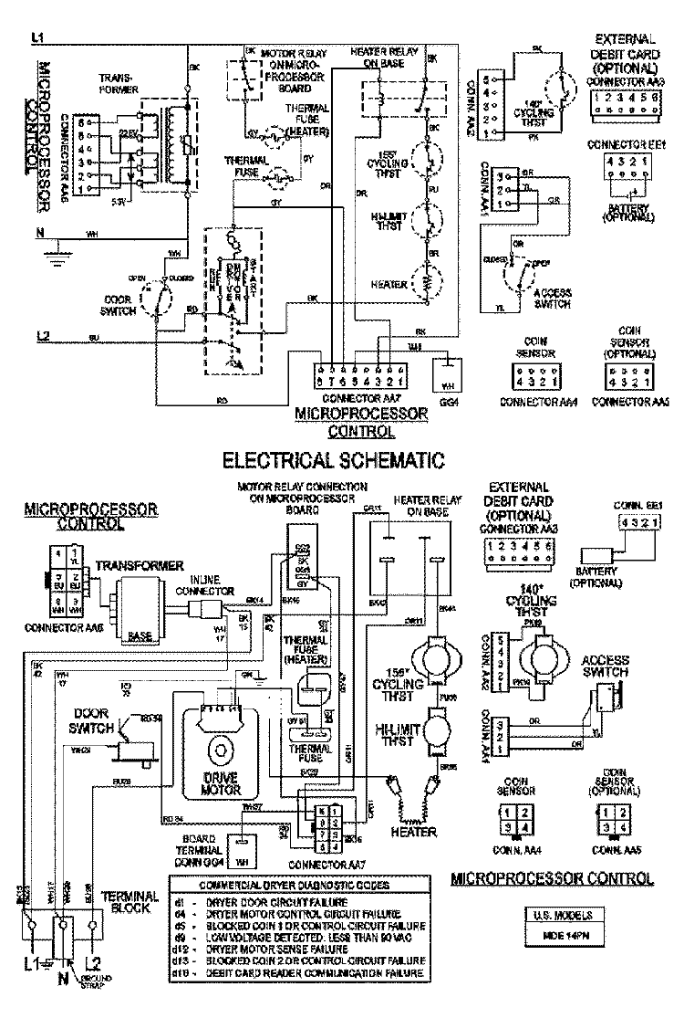 WIRING INFORMATION Diagram and Parts List for MDE21PRAYW  Maytag Dryer